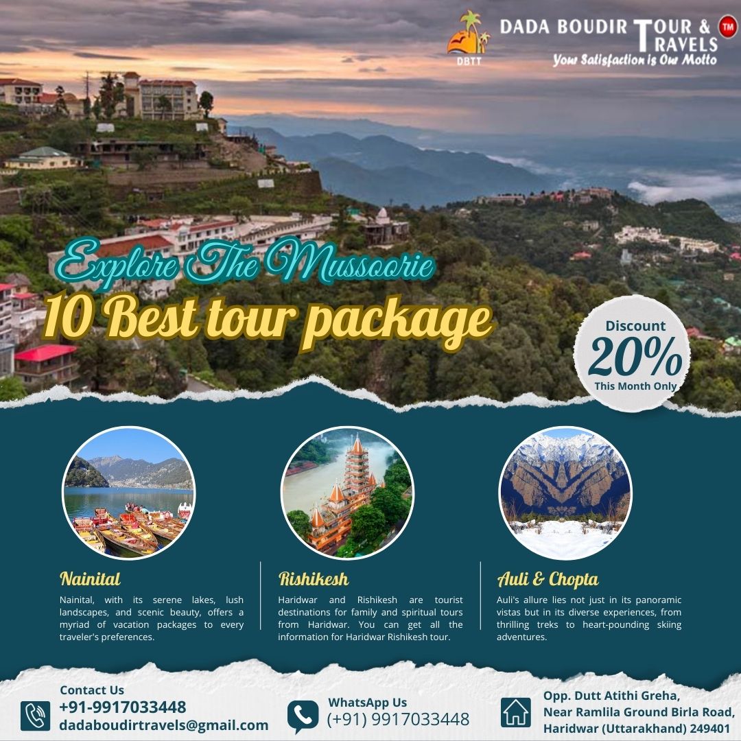 Explore the mussoorie,10 best tour package