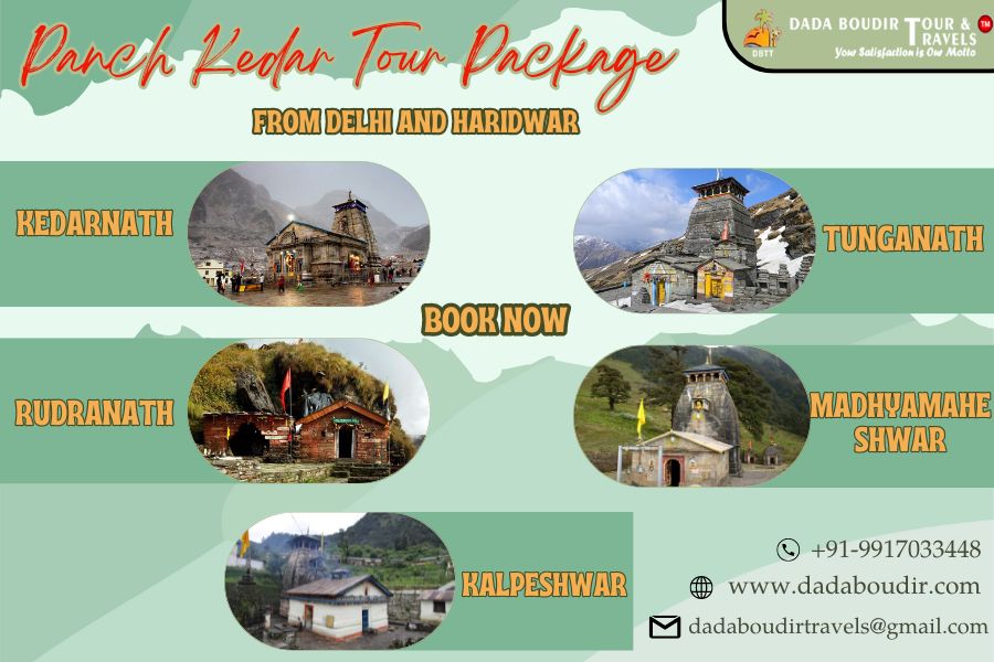 Panch Kedar Tour Package from Delhi and Haridwar